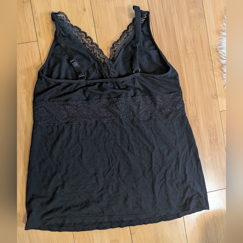 AnaOno Mastectomy Pocketed Lace Camisole  Black Size Medium - Picture 2 of 6
